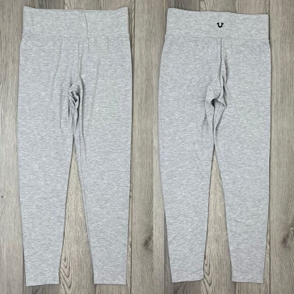 True Religion Womens Size L Gray High Raise Pull On Ankle Legging Jersey Knit - Picture 1 of 11